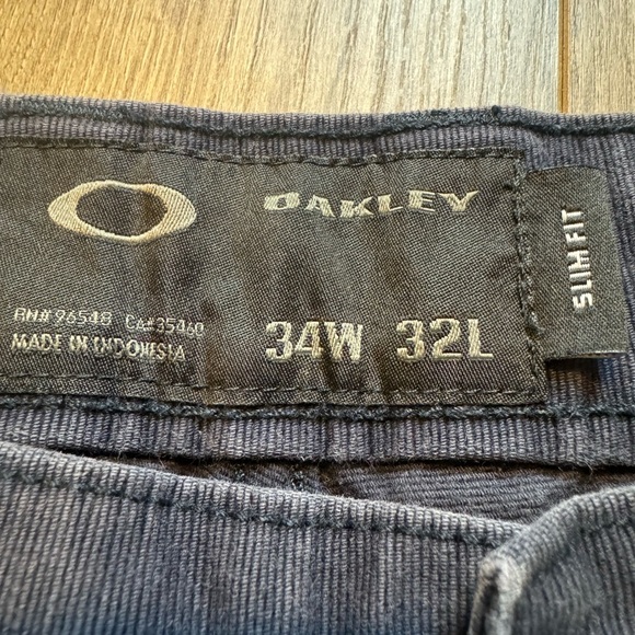 Oakley Slim Fit Casual Pants Mens Size 34x32 Navy Blue 100% Cotton - Picture 4 of 16